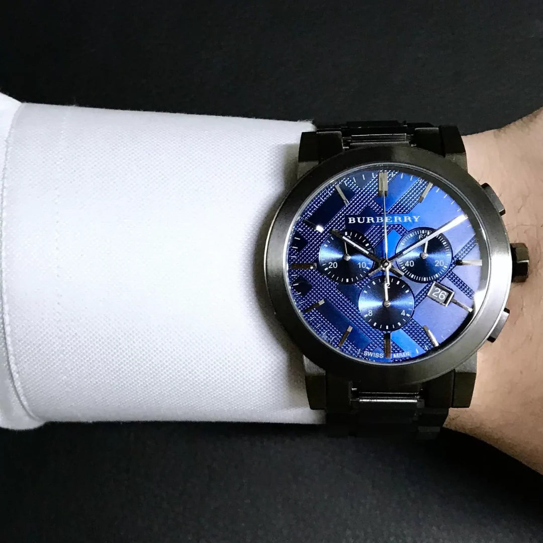 Montre Burberry Acier Noir Pour Homme - BU9365