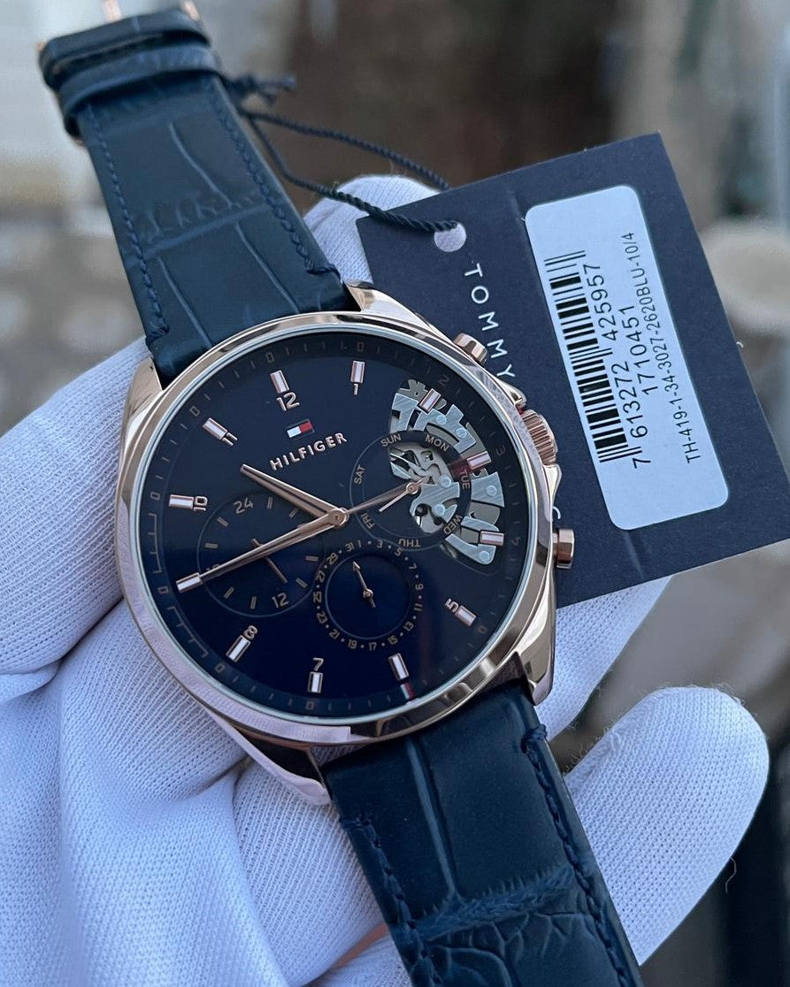 Montre Tommy Hilfiger 1710451, bleu, bracelet.