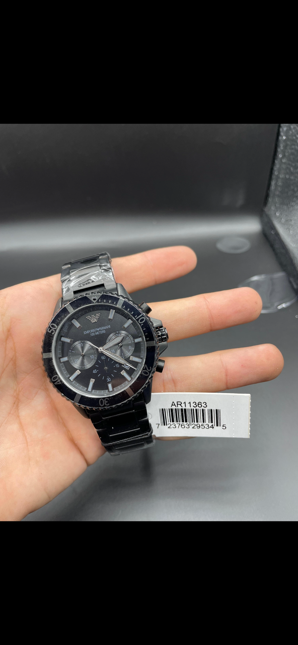 Emporio Armani Montre multifonction en acier inoxydable