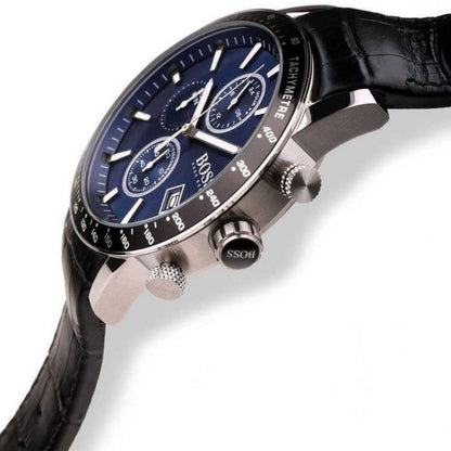 montre homme H-B chronographe bleu 1513391